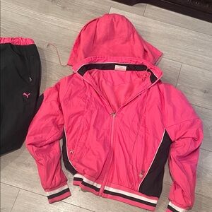 Puma Set Vibrant Pink Raincoat and Pants